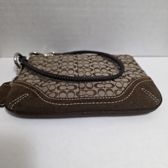 Coach Signature Mini C's & Suede Wristlet With Original Hangtag - Picture 4 of 10